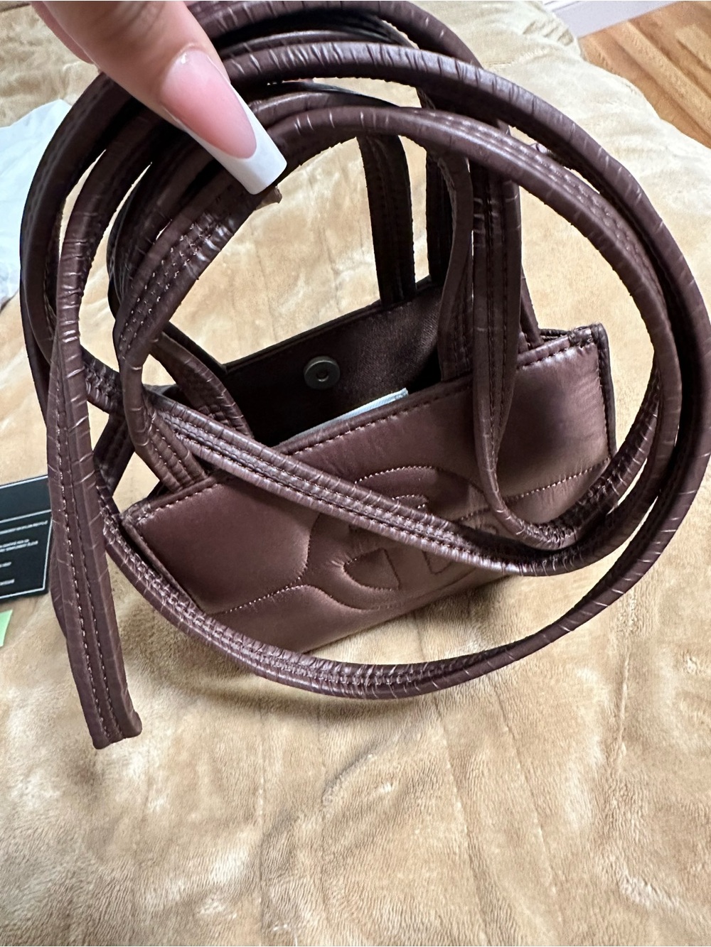 Telfar Brown Mini Paddington Shoulder Bag